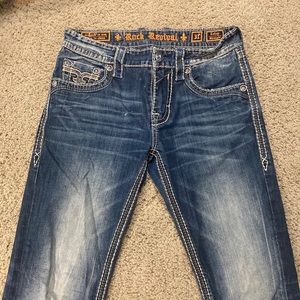 Mens Rock Revival jeans. Estep straight leg. 31 waist/33 long. Worn once.